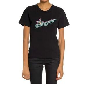 Saint Laurent Black Star Graphic Tee